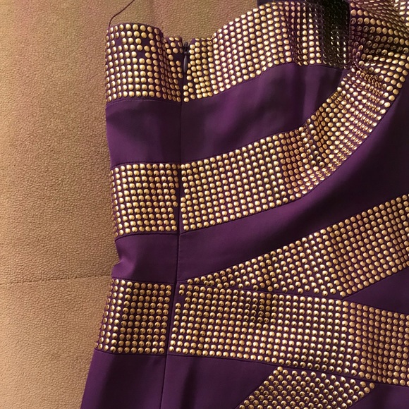Robert Rodriguez purple and gold dress size 2 - Picture 4 of 6